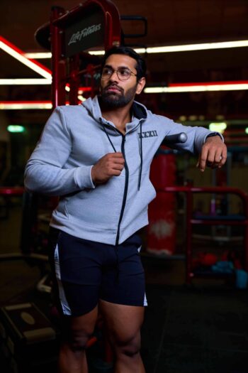 AXXII Light Grey Zip-Up Hoodie